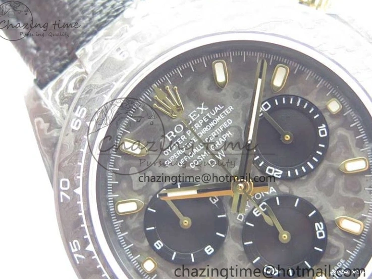 0210 Daytona DIW Carbon OMF Best Edition Carbon Dial on Black Leather Strap A Bright 2836